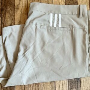 Adidas Shorts, Climalite Ultimate 365 Relaxed Fit with 3 Stripes Tan Khaki Brown